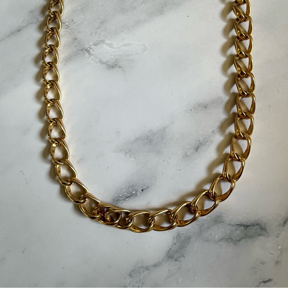 Vintage Monet Long Gold Tone Chain Necklace 55” Statement Layering Jewelry 80s